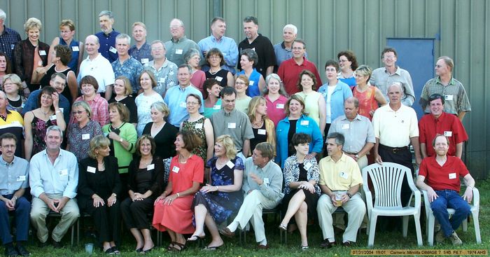 Click this photo to go to Saturday night Ames High School 1974 30 year reunion photo album