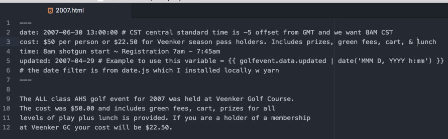2007.html as a data file using eleventy collections