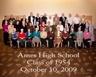 Click to see a larger image of the 1955 Ames High School Class Reunion. Photo by Robert Phillips Photography, Ames, Iowa